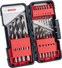 Сверла по металлу Bosch HSS PointTeQ набор 18шт, 1,1.5,2,2,2.5,3,3.5,4,4,4.5,5,5.5,6,7,8,9,10