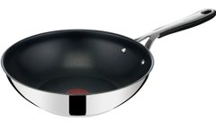 Сковорода Tefal Jamie Oliver Kitchen Essential ВОК, 28см, покриття Titanium 2Х, індукція, Thermo-Spot, нерж.сталь.