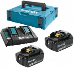 Набор аккумуляторов + зарядное устройство Makita 198077-8, LX L1860 x 2шт (18В, 6Ач) + DC18RD, кейс Makpac3