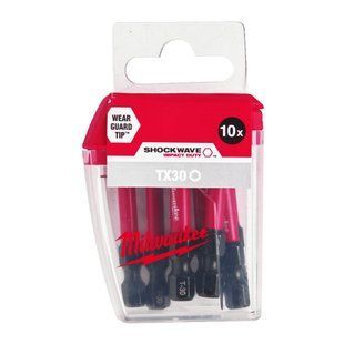 Біта SHOCKWAVE MILWAUKEE, TX30, 50мм, (10шт), пластикова коробка