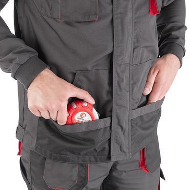 Куртка рабочая 80 % полиэстер, 20 % хлопок, плотность 260 г/м2, S INTERTOOL SP-3001
