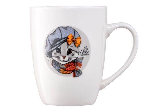 Чашка Ardesto Lovely cat, 320мл, фарфор, белый