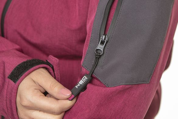 Куртка рабочая NEO Softshell Woman Line, размер XL(42), легкая, водонепроницаемая, ветронепродуваемая, дышащая, внутренняя подкладка флис, красная