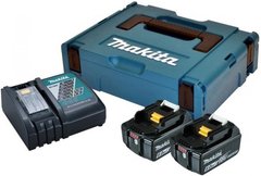 Набор аккумуляторов + зарядное устройство Makita 198116-4, LXT BL1860B x 2шт (18В, 6Ач) + DC18RC, кейс Makpac