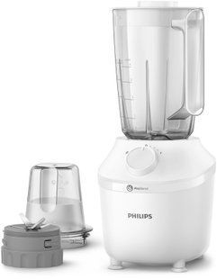 Блендер Philips стационарный 3000 series 450Вт, чаша-1900мл, чоппер, импульсный режим, белый