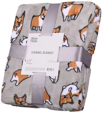 Плед Ardesto Flannel, 160х200см, коргі, 100% поліестер