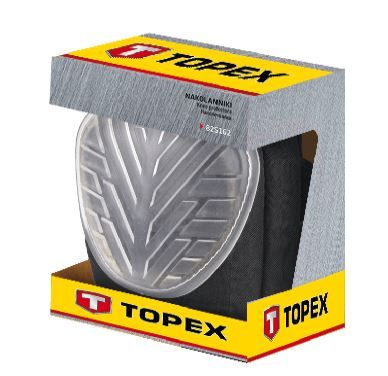 Наколінники захисні TOPEX, м'яка гума, пластмасова накладка, гелеві вставки, регульоване кріплення