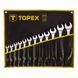 Ключи гаечные TOPEX, набор 12 ед., комбинированные, 13-32 мм, CrV, чехол-скручивание
