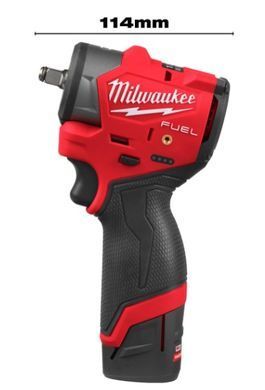 Гайковерт акумуляторний 3/8'' MILWAUKEE з кільцем M12 FSCIWF38-252X, 305Нм (зарядний пристрій, 2 акум. Х 2,5Аг, HDкейс)