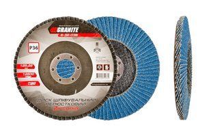 Диск шліфувальний пелюстковий конусний GRANITE ZIRCONIA Т29 зерно 36 125х22 мм 8-32-036