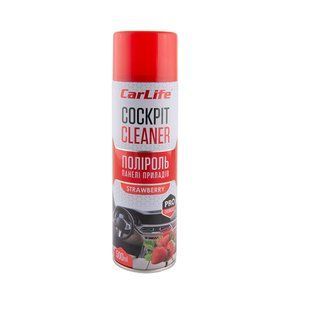 Полироль для приборной панели CarLife Cockpit Cleaner Клубника, 500мл