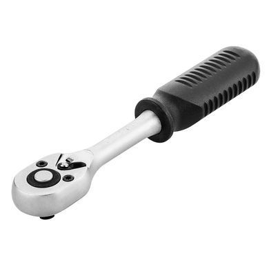 Ключ-трещотка TOPEX, 1/4", 24 зубца, 150 мм, держатель прорезиненный