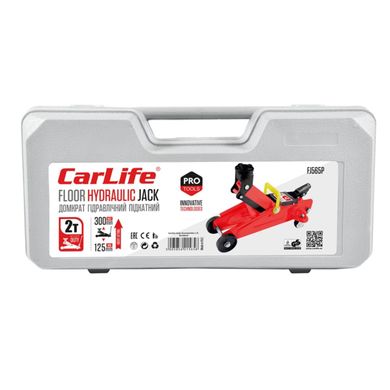 Домкрат підкатний CarLife 2т 125-305мм у кейсі FJ565P