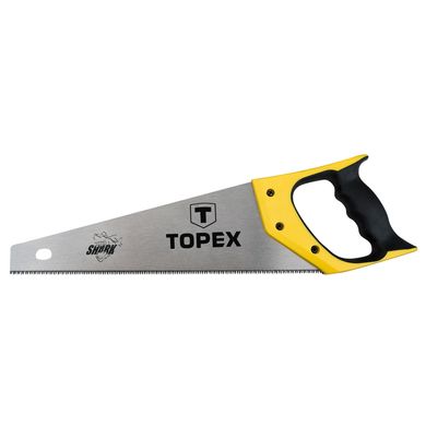 Ножівка по дереву TOPEX Shark, полотно 400 мм, загартовані зубці з тригранним заточенням, 7TPI, 510 мм