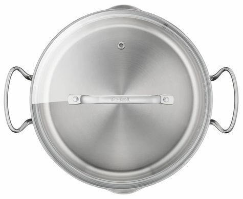 Каструля Tefal DUETTO+, 5л, з кришкою, нержавюча сталь, скло