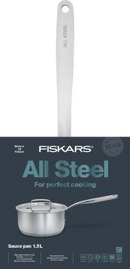 Ковш Fiskars All Steel, нерж. крышка, 1,5л, нерж. сталь