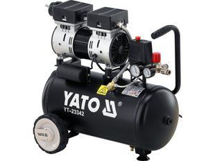 Компрессор безоливной сетевой YATO 230 В, 750Вт, давление &le;8 Bar, под. воздух-140 л/мин, ресивер-24л