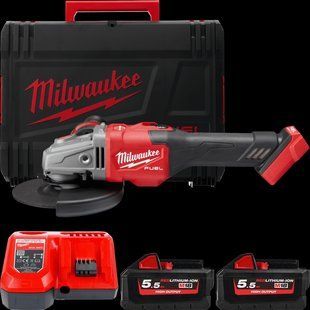 Шлифмашина угловая - болгарка аккумуляторная бесщеточная MILWAUKEE, M18 FHSAG125XB-552X, диаметр 125мм