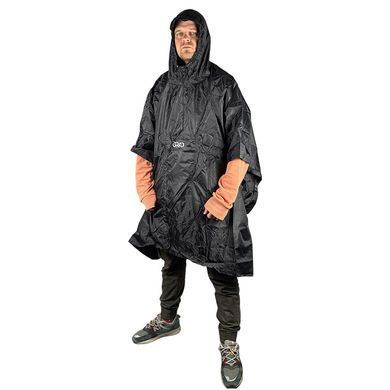 Плащ-пончо від дощу Adventure чорний GRAD (9461915)