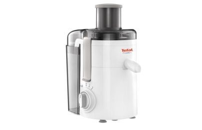 Соковыжималка Tefal Frutelia + отцентрированная 350Вт, чаша-0.95л, жмых-0.5л, пластик, бело-серый