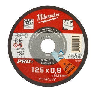 Диск відрізной по металу MILWAUKEE, SCS 42/125х0.8 PRO+, діаметр 125мм