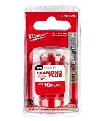 Коронка алмазна Diamond Plus MILWAUKEE, діаметр 22мм (1/2''х20) (свердління з водою) (заміна на 4932498349)