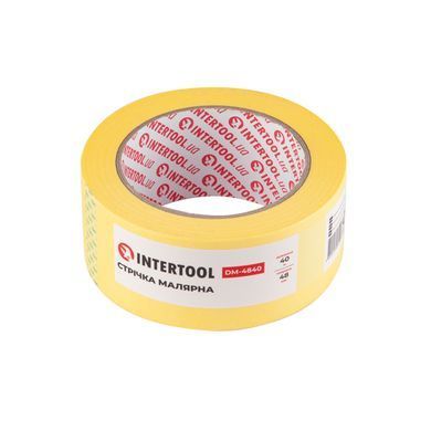 Стрічка малярська 48 мм, 40 м, жовта INTERTOOL DM-4840