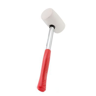 Киянка резиновая 450 г,&nbsp;65 мм, белая резина, метал. ручка INTERTOOL HT-0227