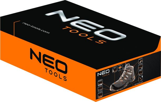 Черевики робочі Neo Tools, замш, антипрокол, сталевий підносок до 200 Дж, клас захисту S1P SRC, р.43