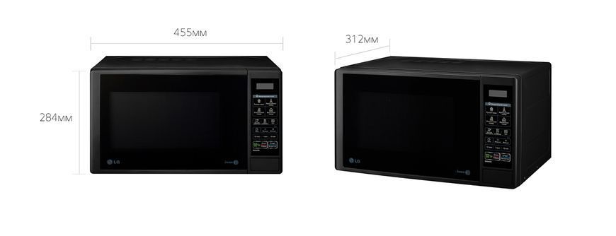 Микроволновая печь LG, 20л, электрон. управление, 700Вт, дисплей, черный