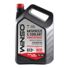 Антифриз Winso Antifreeze & Coolant Red (красный) концентрат G12+, 10кг