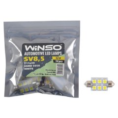 Автолампа LED Winso 12V SMD SV8.5 T11x39, 10шт