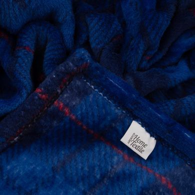 Плед ARDESTO Flannel 160х200см, 100% полиэстер, клеточка, синий