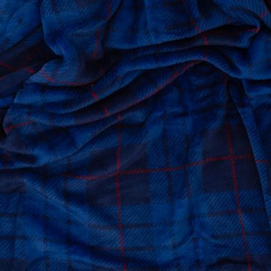 Плед ARDESTO Flannel 160х200см, 100% полиэстер, клеточка, синий