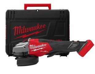 Шлифмашина угловая - болгарка безщеточная аккумуляторная MILWAUKEE, M18 FHSAG125XPDB2-0X, диаметр 125мм (каркас, антивибрационная боковая рукоять, защитный кожух, ключ, фланцевая и прижимная гайки, пылезащитный экран, HDкейс)