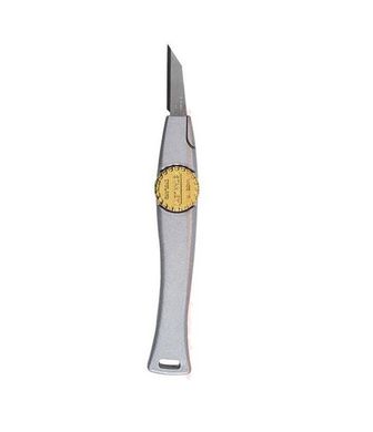 Нож ланцет прямое лезвие 135мм фиксация, 3 лезвия в комплекте, чехол (1-10-127)