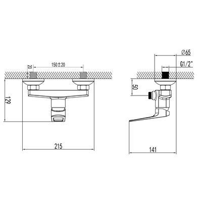 Змішувач BOLSENA &Oslash;35 для душа CORSO (CB-1D137C) (9614300)