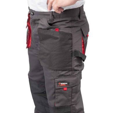 Брюки рабочие 80 % полиэстер, 20 % хлопок, плотность 260 г/м2, M INTERTOOL SP-3012
