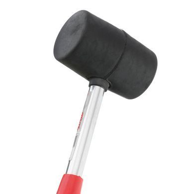 Киянка резиновая 340 г, 55 мм, черная резина, метал. ручка INTERTOOL HT-0229