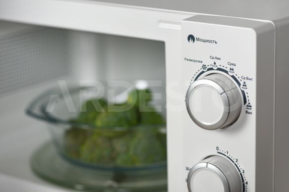 Микроволновая печь ARDESTO, 20л, мех.управл., 700Вт, откр.ручкой, белый