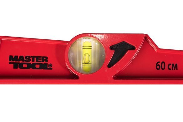 Уровень каменщика ударный MASTERTOOL 60 см с зеркальцем 2 капсулы 0.5 мм/м 33-0602