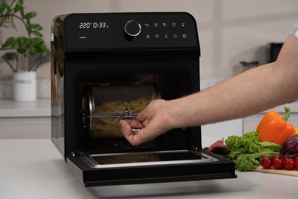 Мультипіч ARDESTO, 2250Вт, об'єм-15л, сенсорне керування, функція приготування на пару, 40-220&deg;C, метал/пластик, біло-чорний
