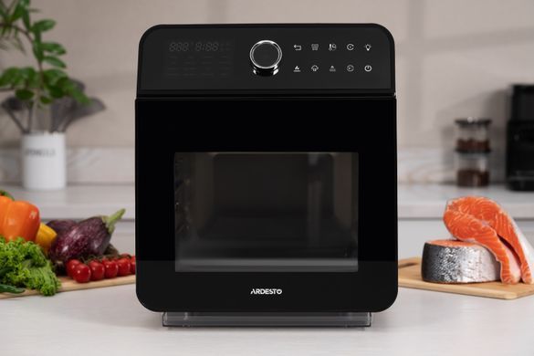 Мультипіч ARDESTO, 2250Вт, об'єм-15л, сенсорне керування, функція приготування на пару, 40-220&deg;C, метал/пластик, біло-чорний
