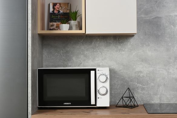 Микроволновая печь ARDESTO, 20л, мех.управл., 700Вт, откр.ручкой, белый