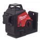 Нівелір лазерний 3D акумуляторний MILWAUKEE, M12 3PL-401C (360 градусів, зелений промінь) (зарядний пристрій С12 С, 1 акумулятор