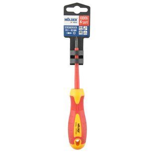 Отвертка Molder крестовая диэлектрическая VDE 1000В, PH1x80mm