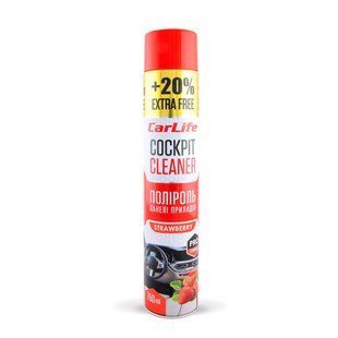 Полироль для приборной панели CarLife Cockpit Cleaner Клубника, 750мл