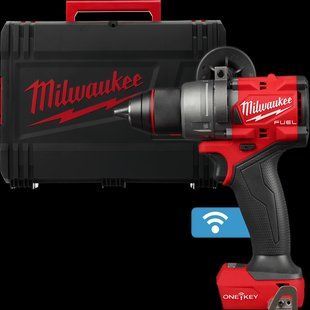 Дриль-шуруповерт з ударом акумуляторний безщітковий MILWAUKEE, M18 ONEPD3-0X, 158Нм (каркас, кліпса для ременя, бічна ручка, HDк