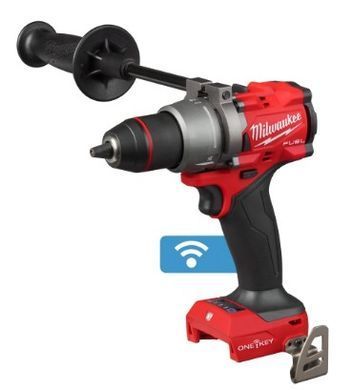 Дриль-шуруповерт з ударом акумуляторний безщітковий MILWAUKEE, M18 ONEPD3-0X, 158Нм (каркас, кліпса для ременя, бічна ручка, HDк