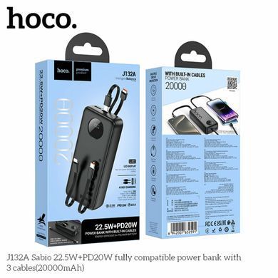 Повербанк (Power Bank) Hoco 20000mAh J132A Sabio 22.5W+PD20W чорний